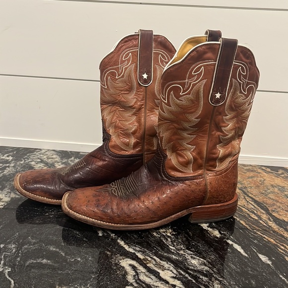 Tony Lama Ostrich cowboy boots Size 10 1/2 D - Picture 2 of 6